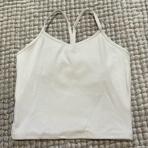 athleta tank top cropped, white, L/12
